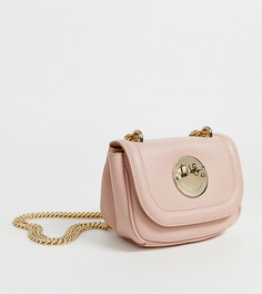 Розовая кожаная сумка с ручкой-цепочкой Hill and Friends Tweency - Розовый