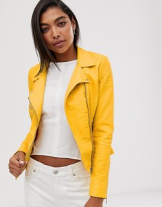 Желтая куртка из искусственной кожи Only - Желтый