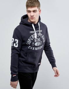 Худи с принтом Superdry - Темно-синий