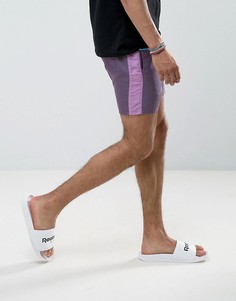 Фиолетовые узкие шорты для бега с контрастной полосой по бокам ASOS - Фиолетовый