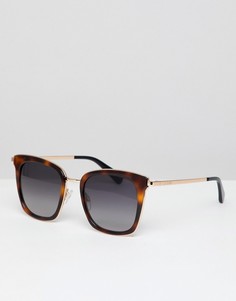 Черепаховые квадратные солнцезащитные очки LOVE Moschino - Коричневый