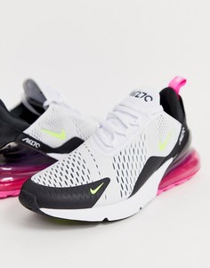 Бело-розовые кроссовки Nike Air Max 270 - Белый