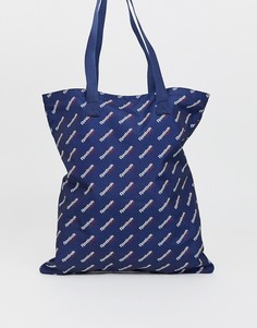 Темно-синяя сумка-тоут с логотипом Reebok - Темно-синий