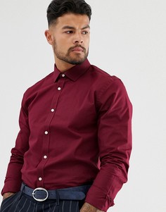Приталенная поплиновая рубашка Harry Brown - Красный