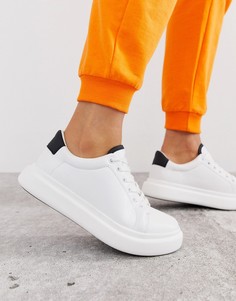 Белые массивные кроссовки на шнуровке ASOS DESIGN Doro - Белый