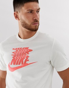 Белая футболка с принтом Nike - Белый