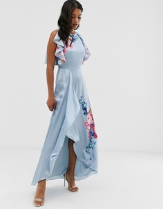 Платье макси с цветочным принтом raspberry ripple Ted Baker Fredila - Синий