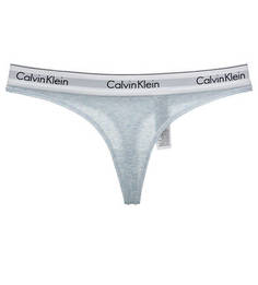 Трусы-стринги Хлопковые трусы-стринги голубого цвета Calvin Klein