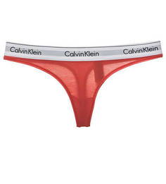 Трусы-стринги Хлопковые трусы-стринги красного цвета Calvin Klein