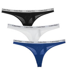 Комплект трусов Комплект из трех хлопковых трусов-стрингов Calvin Klein