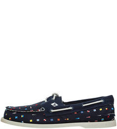 Топсайдеры из текстиля navy flags Sperry Top Sider