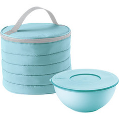 Набор термосумка+контейнер круглый голубой Guzzini Handy (032902134)