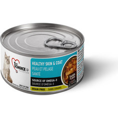 Консервы 1-ST CHOICE Adult Cat Healthy Skin & Coat Grain Free Salmon Flakes с лососем здоровая кожа и шерсть для кошек 85г (102.6.024)