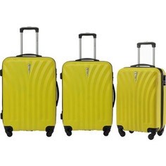 Комплект чемоданов LCASE Phuket Light yellow с расширением Lcase