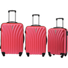 Комплект чемоданов LCASE Phuket Peach pink с расширением Lcase