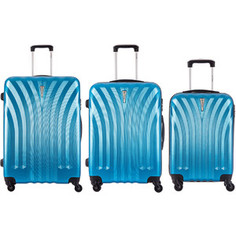 Комплект чемоданов LCASE Phuket Blue с расширением Lcase