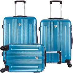 Комплект чемоданов LCASE Bangkok blue с расширением Lcase