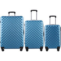 Комплект чемоданов LCASE Phatthaya Blue с расширением Lcase