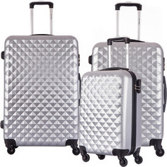 Комплект чемоданов LCASE Phatthaya Gray с расширением Lcase