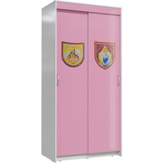 Шкаф Мэри Принцесса розовый/белый купе
