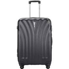 Чемодан LCASE Phuket Black (M) с расширением Lcase