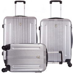 Комплект чемоданов LCASE Bangkok gray с расширением Lcase