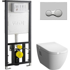 Комплект Vitra D-Light с инсталляцией, с емкостью для дезинфекции, с микролифтом (5910B003-1086, 700-1873, 104-003-009)