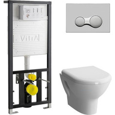 Комплект Vitra Zentrum с инсталляцией, с биде, с микролифтом (5785B003-0850, 700-1873, 801-003-009)