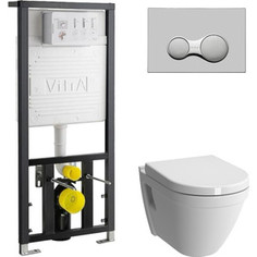 Комплект Vitra S50 с инсталляцией, с биде, с микролифтом (5318B003-0850, 700-1873, 801-003-009)