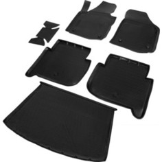 Комплект ковриков салона и багажника Rival для Volkswagen Touran II компактвэн (2010-2015), полиуретан, K15806003-1