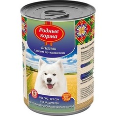 Консервы Родные Корма Ягненок с рисом по-кавказски для собак 970г