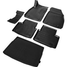 Комплект ковриков салона и багажника Rival для Opel Insignia I седан (багажник с органайзером) (2008-2017), полиуретан, K14204002-1