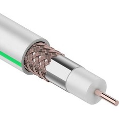 Кабель Proconnect коаксиальный RG-6U+Cu, 75 Ом, Cu/Al/Cu, 48%, (бухта 100 м), белый (01-2206)