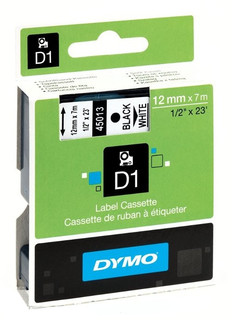 Картридж DYMO D1 12mm-7m для принтеров этикеток S0720530 / 360365