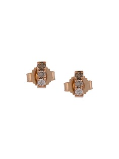 Eva Fehren 18kt rose gold Line diamond studs