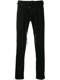 Off-White джинсы кроя слим с кулиской и логотипом