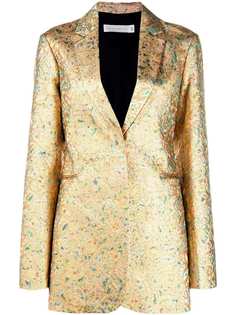 Victoria Beckham блейзер с эффектом металлик