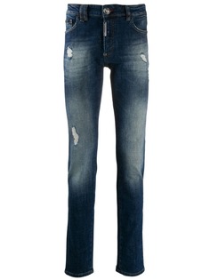 Philipp Plein джинсы скинни с эффектом потертости