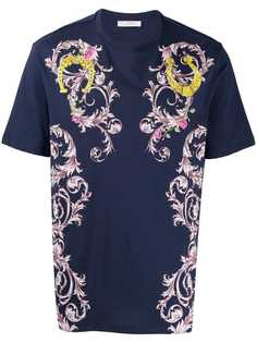 Versace Collection футболка с цветочным принтом