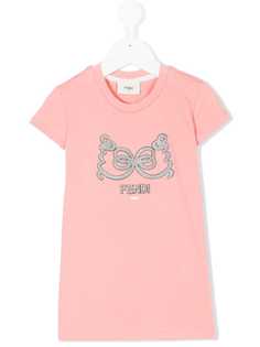 Fendi Kids футболка с принтом логотипа