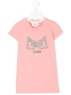 Fendi Kids футболка с принтом логотипа