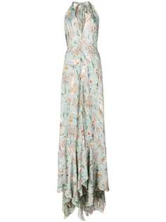 Johanna Ortiz длинное платье с цветочным принтом