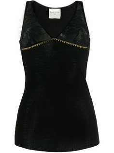 Forte Forte топ с кружевной вставкой