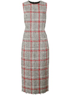 Oscar de la Renta платье миди в клетку