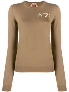 Nº21 фактурный джемпер с логотипом