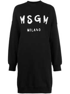MSGM платье-толстовка с логотипом