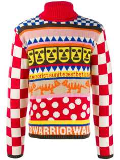 Walter Van Beirendonck Pre-Owned водолазка Fly or Vanish вязки интарсия 2002/03-го года