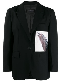 Yuiki Shimoji блейзер с фотопринтом