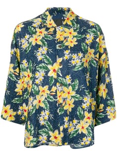 R13 юбка с цветочным принтом и вышивкой бисером