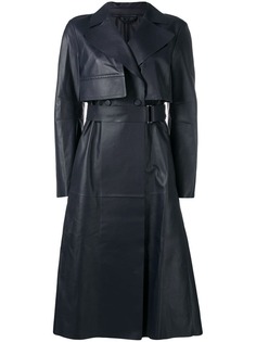 Sportmax кожаный тренч